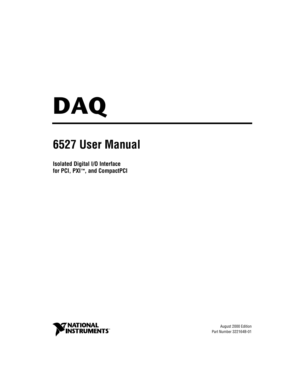 National Instruments 6527 User Manual | 47 pages