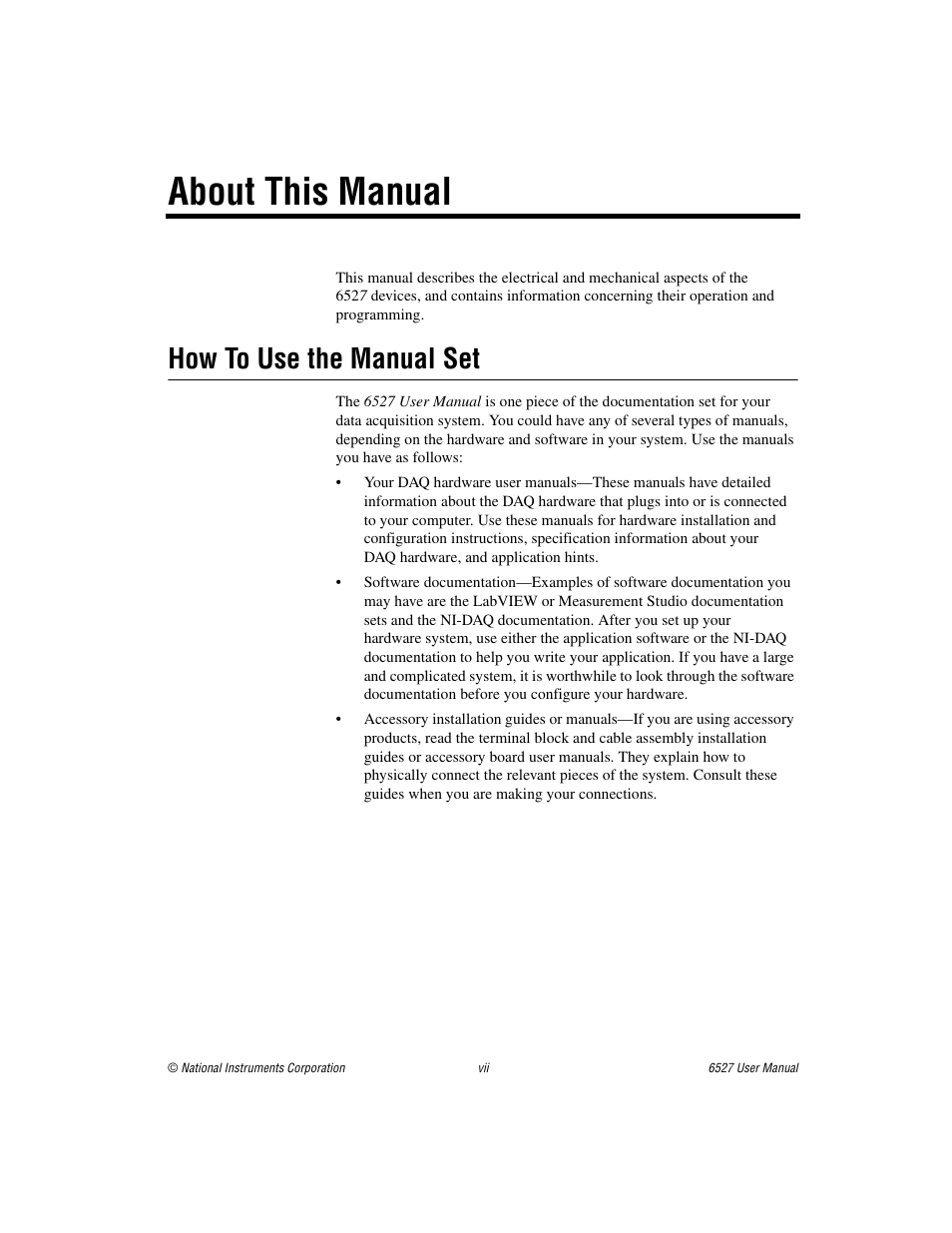 About this manual, How to use the manual set | National Instruments 6527 User Manual | Page 6 / 47