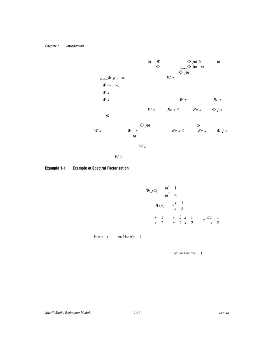 N in example 1-1 | National Instruments NI MATRIXx Xmath User Manual | Page 21 / 127