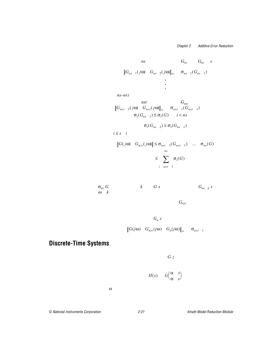 Discrete-time systems, Discrete-time systems -21 | National Instruments NI MATRIXx Xmath User Manual | Page 44 / 127