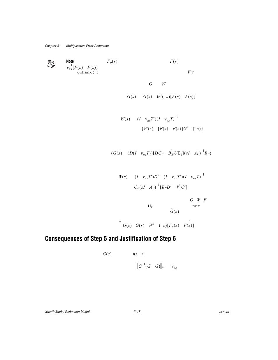 Consequences of step 5 and justification of step 6 | National Instruments NI MATRIXx Xmath User Manual | Page 64 / 127