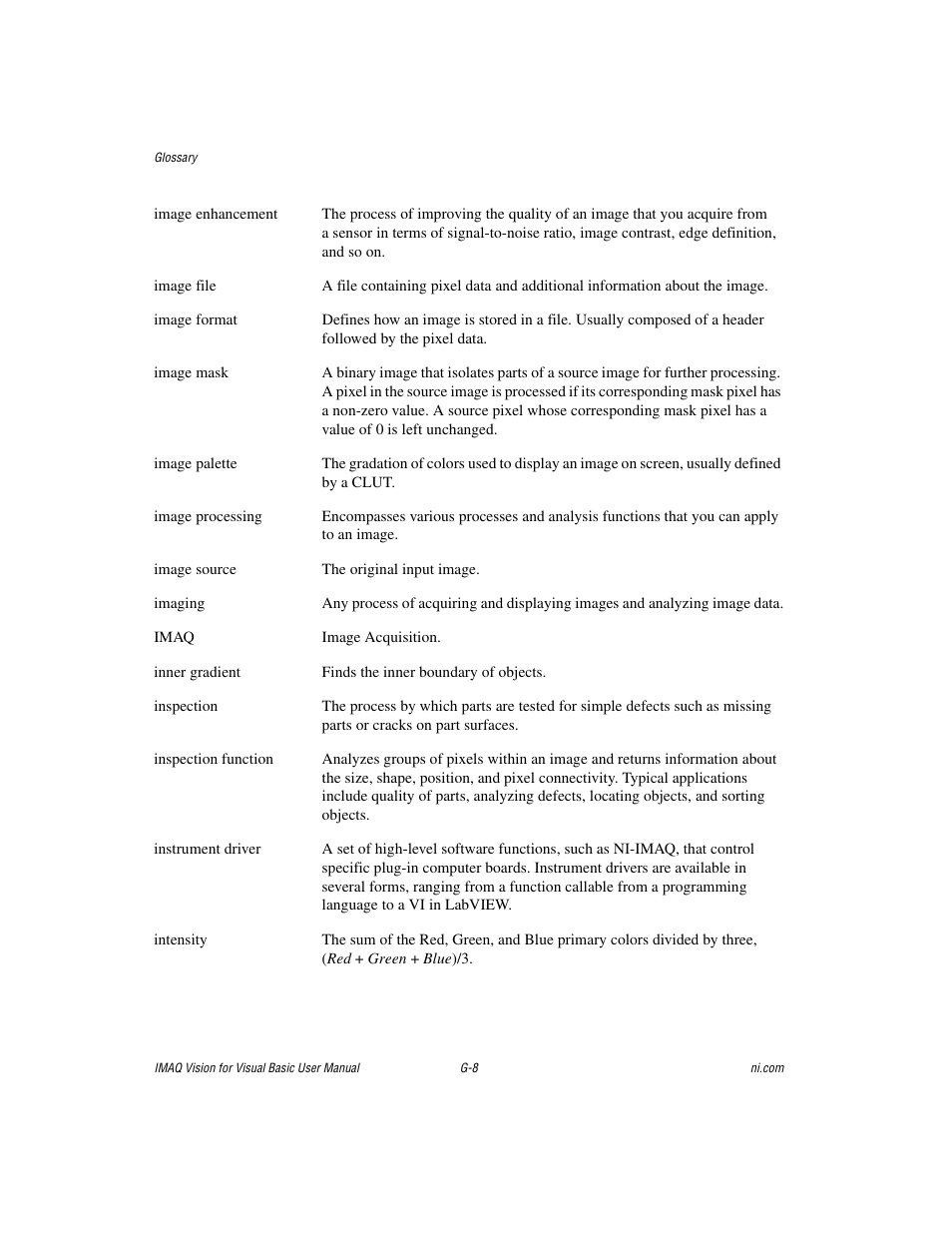 National Instruments IMAQTM User Manual | Page 105 / 121