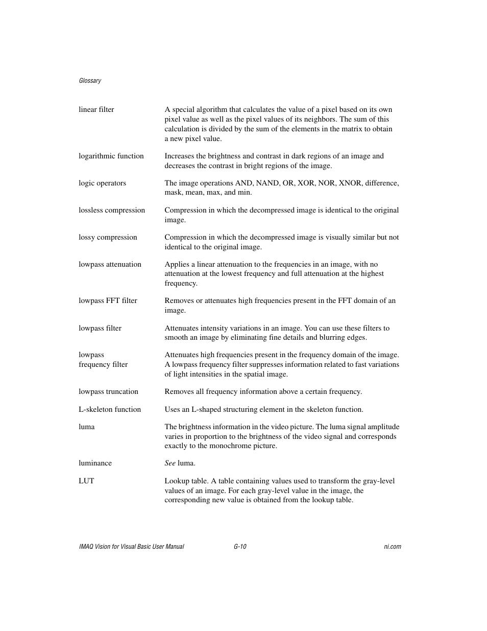 National Instruments IMAQTM User Manual | Page 107 / 121