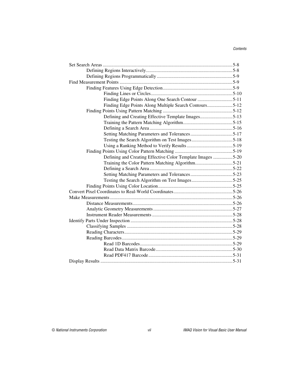 National Instruments IMAQTM User Manual | Page 6 / 121