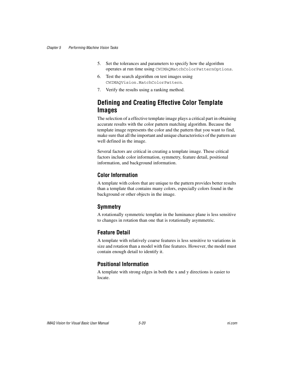 National Instruments IMAQTM User Manual | Page 72 / 121