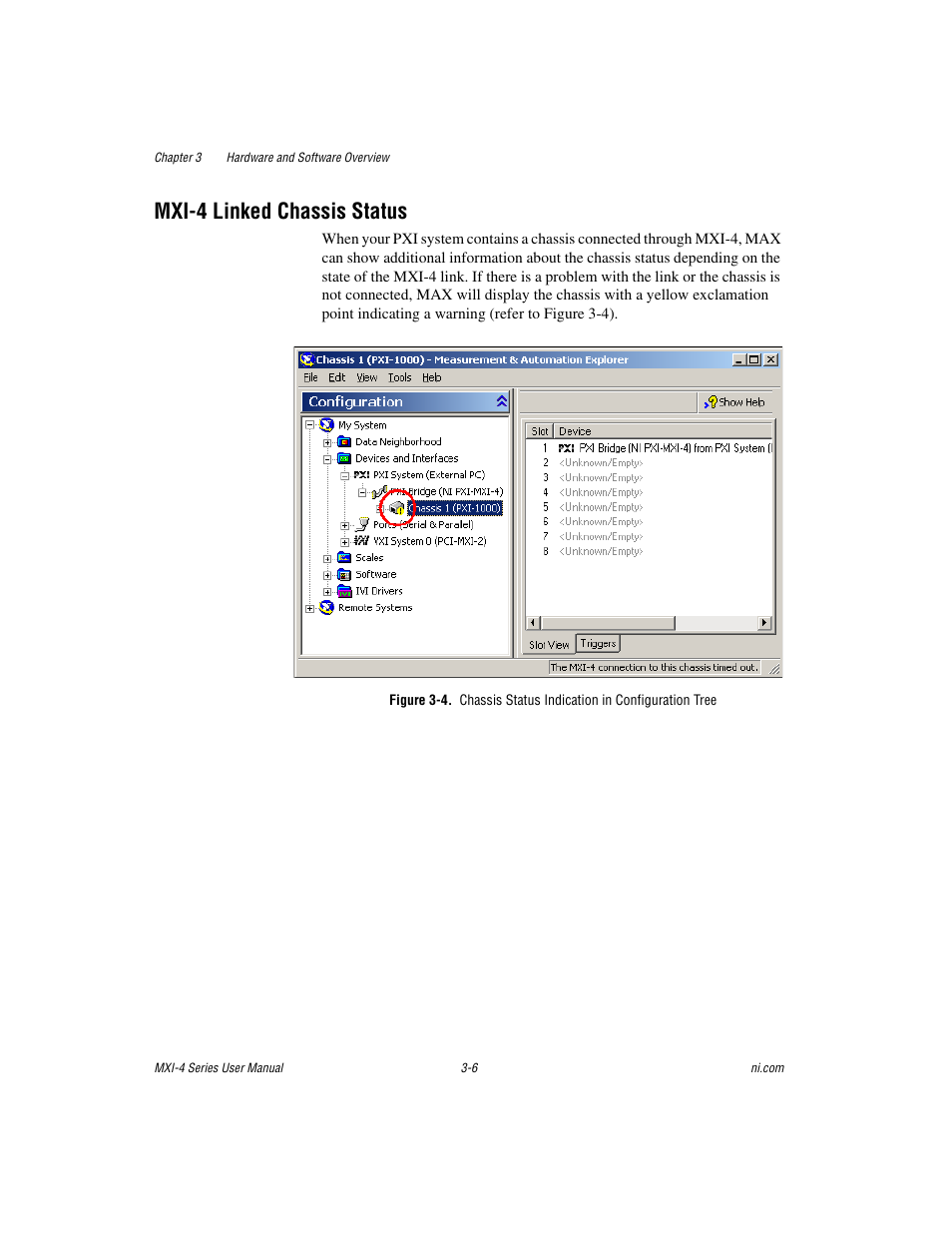 Mxi-4 linked chassis status, Mxi-4 linked chassis status -6 | National Instruments PCI-8331 User Manual | Page 26 / 43