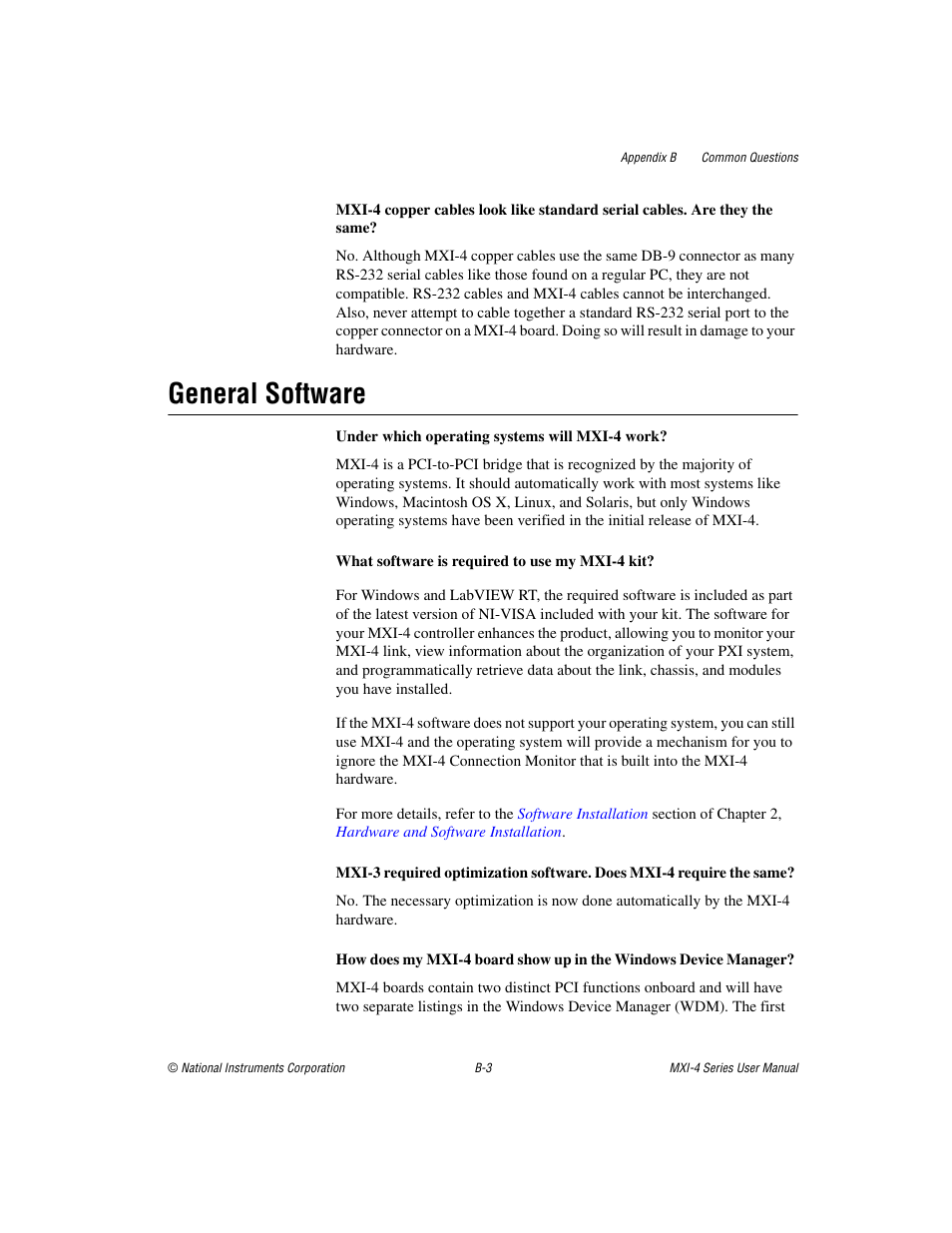 General software | National Instruments PCI-8331 User Manual | Page 34 / 43