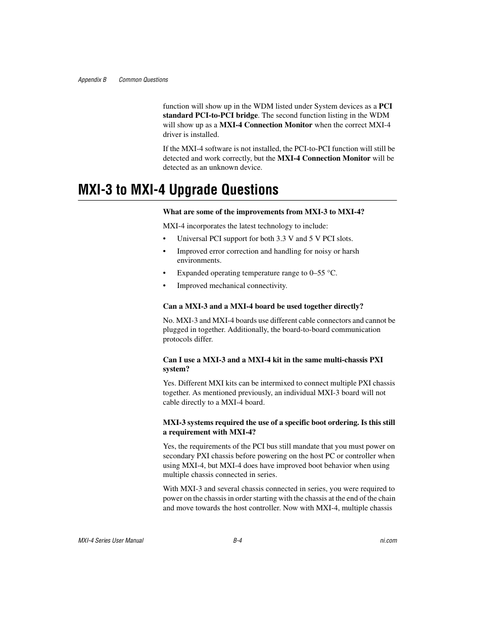 Mxi-3 to mxi-4 upgrade questions | National Instruments PCI-8331 User Manual | Page 35 / 43