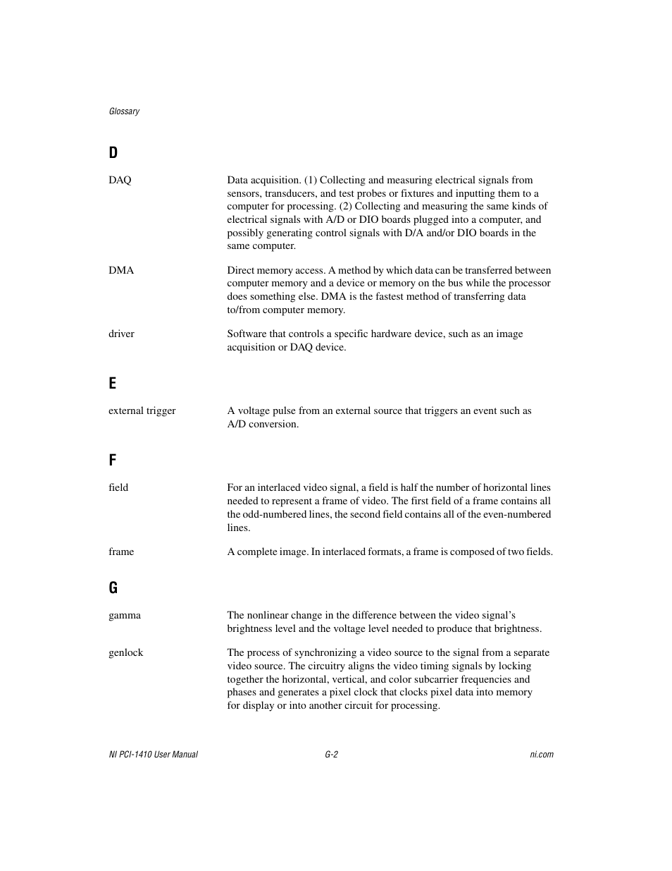 National Instruments Monochrome Image Acquisition Device NI 1410 User Manual | Page 28 / 34