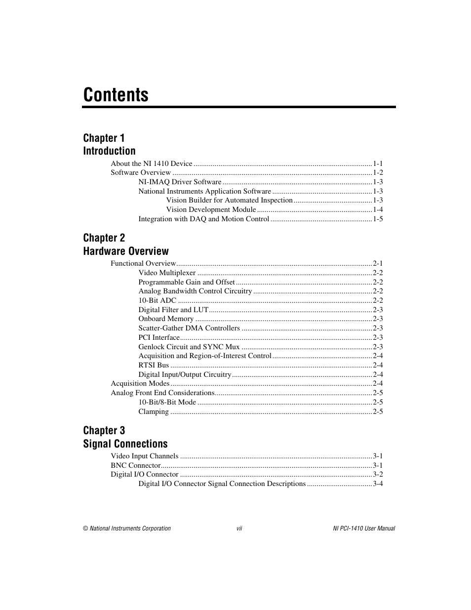 National Instruments Monochrome Image Acquisition Device NI 1410 User Manual | Page 6 / 34