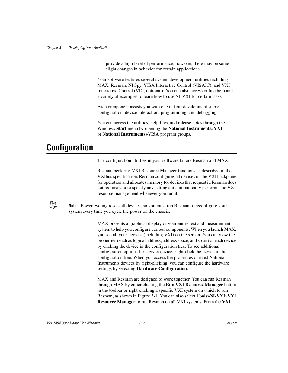 Configuration, Configuration -2 | National Instruments VXI-1394 User Manual | Page 23 / 74