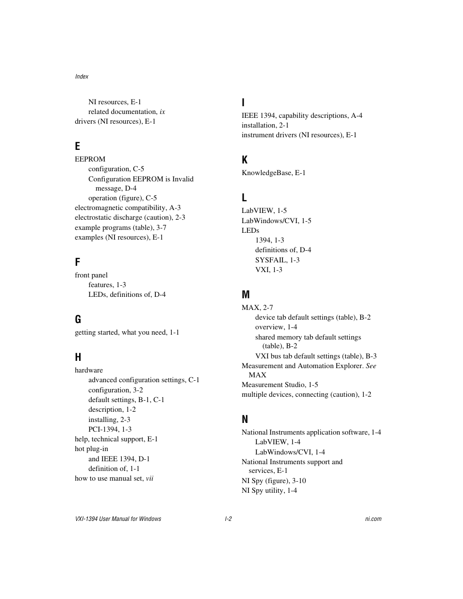 National Instruments VXI-1394 User Manual | Page 72 / 74