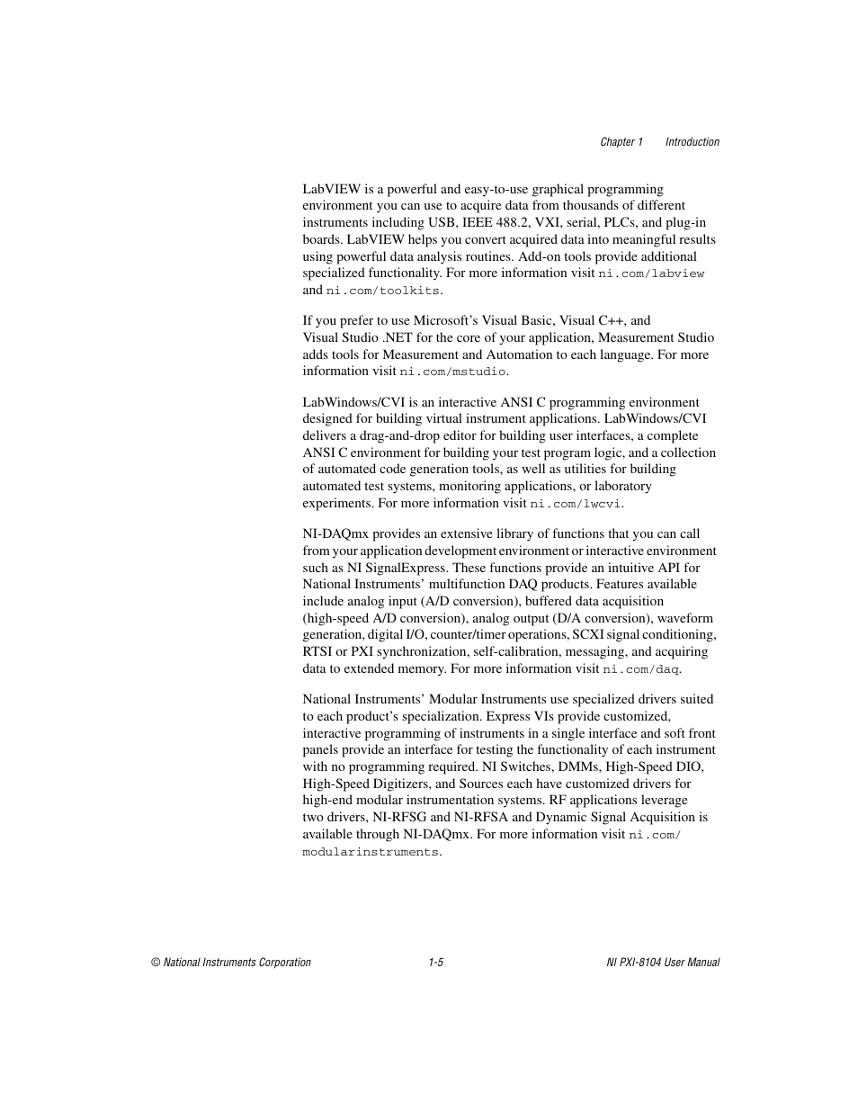 National Instruments NI PXI-8104 User Manual | Page 13 / 69