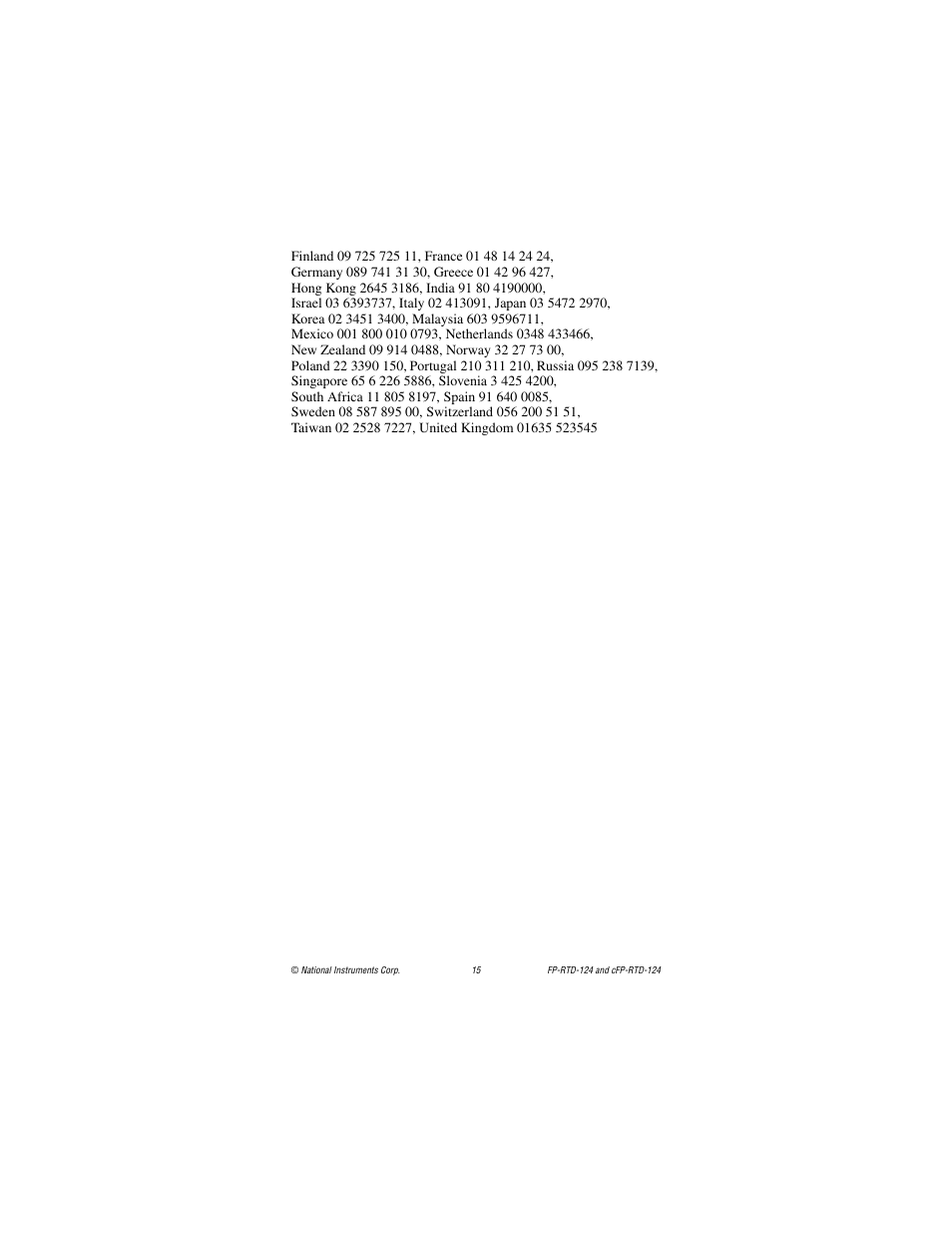 National Instruments cFP-RTD-124 User Manual | Page 15 / 15
