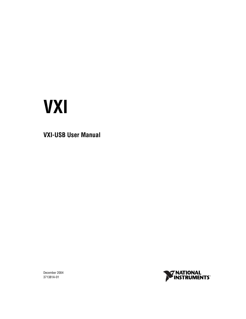 National Instruments VXI-USB User Manual | 61 pages