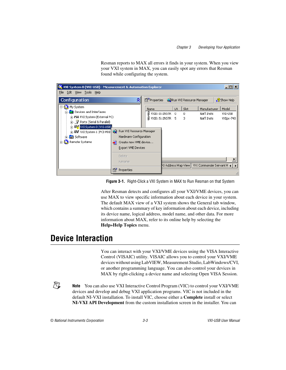 Device interaction, Device interaction -3 | National Instruments VXI-USB User Manual | Page 22 / 61