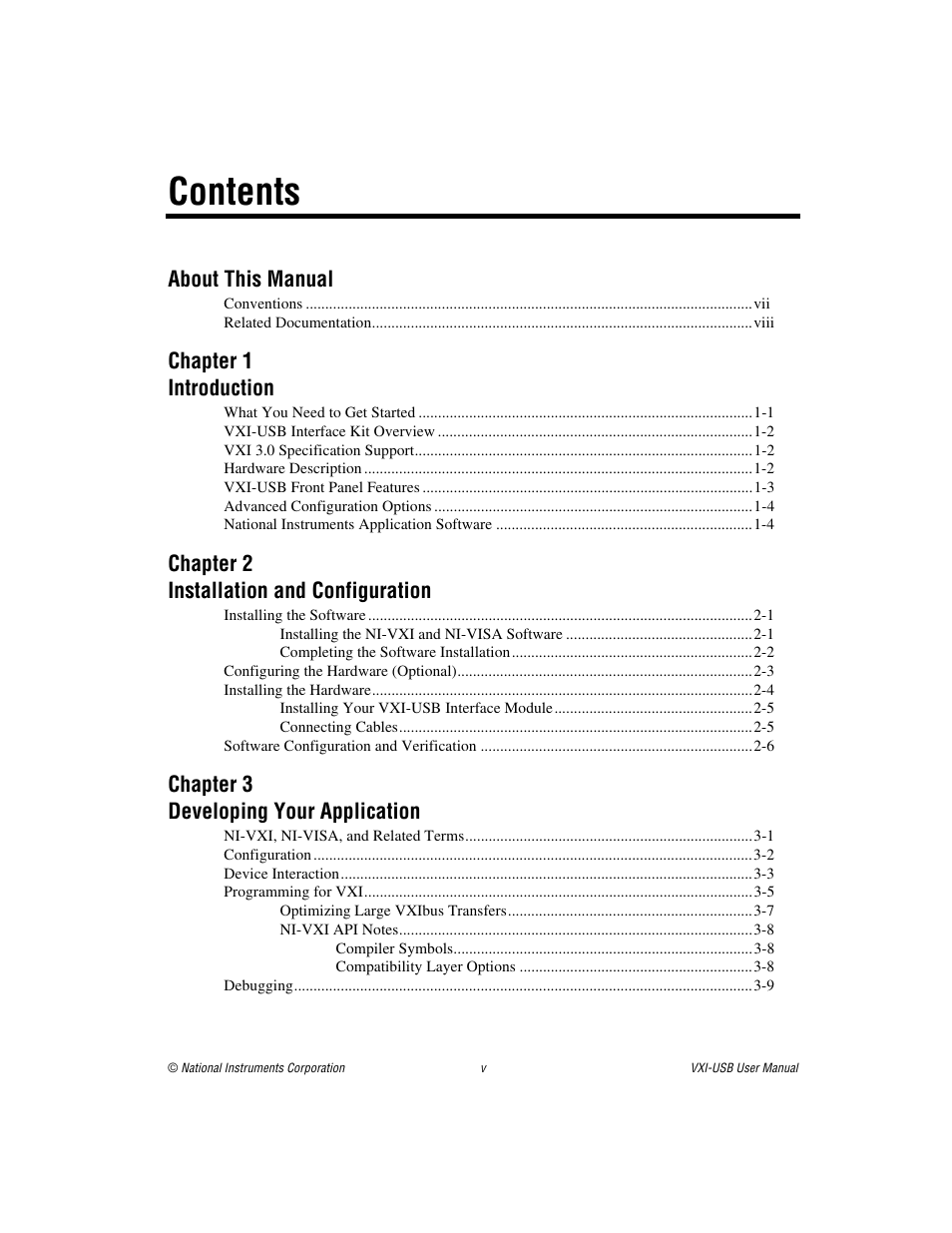 National Instruments VXI-USB User Manual | Page 5 / 61