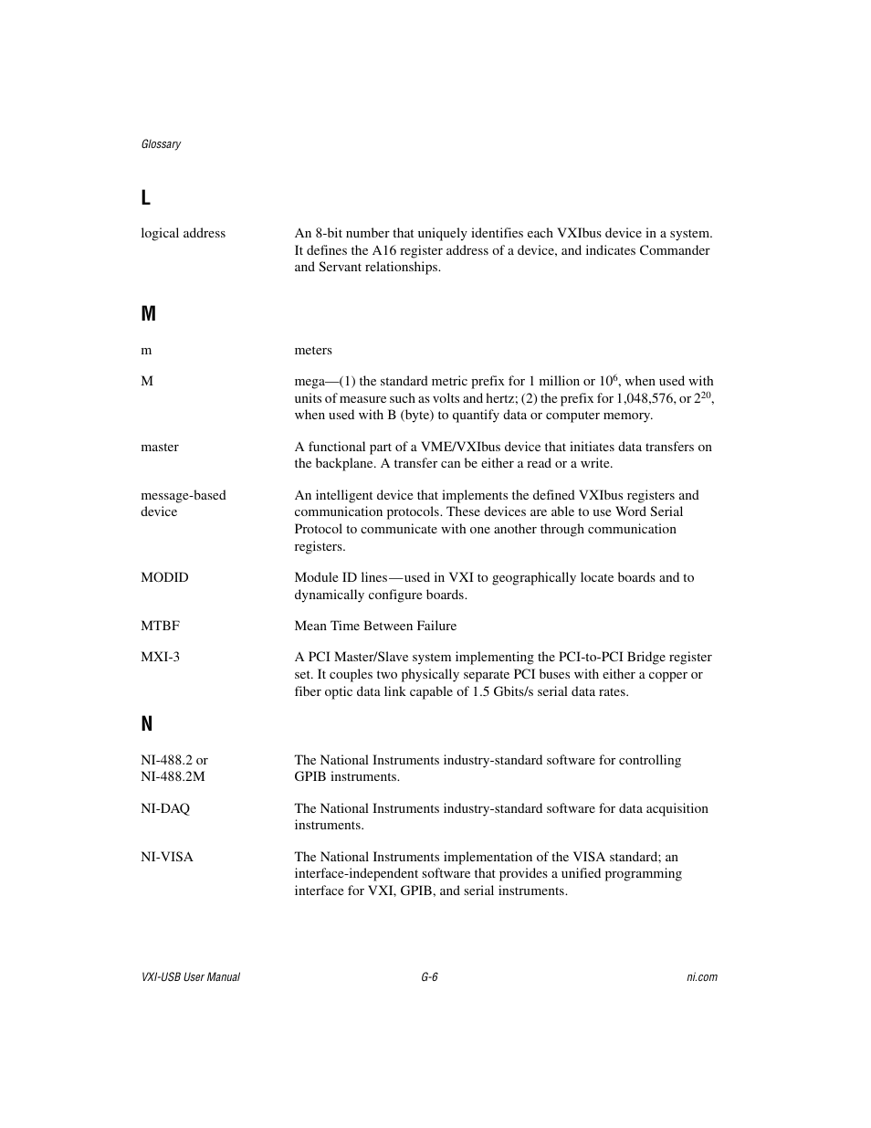 National Instruments VXI-USB User Manual | Page 54 / 61