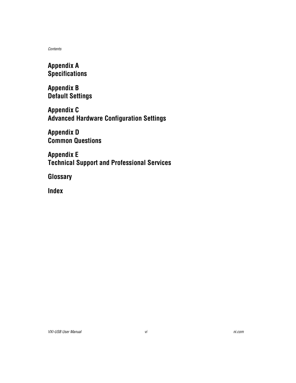 National Instruments VXI-USB User Manual | Page 6 / 61