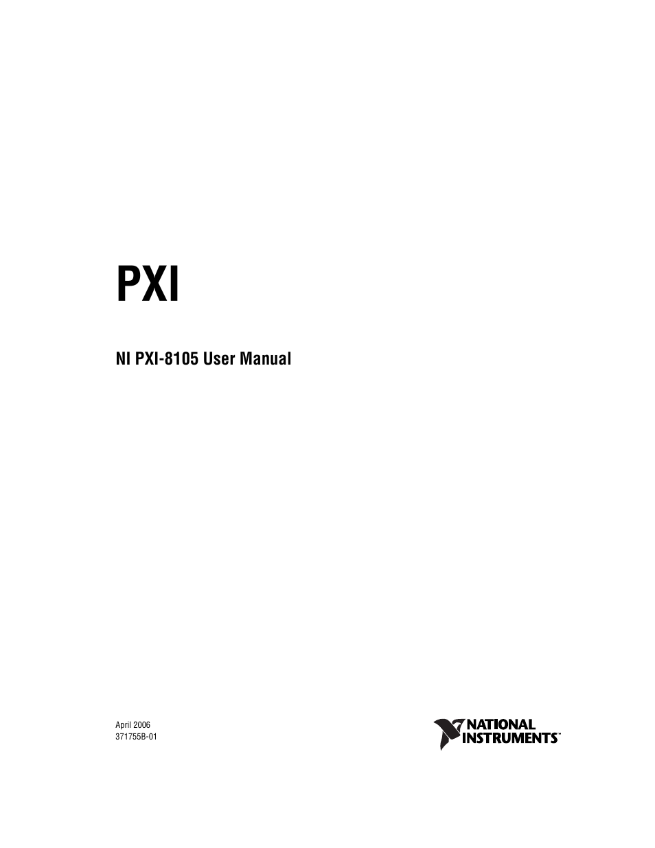 National Instruments PXI NI PXI-8105 User Manual | 73 pages