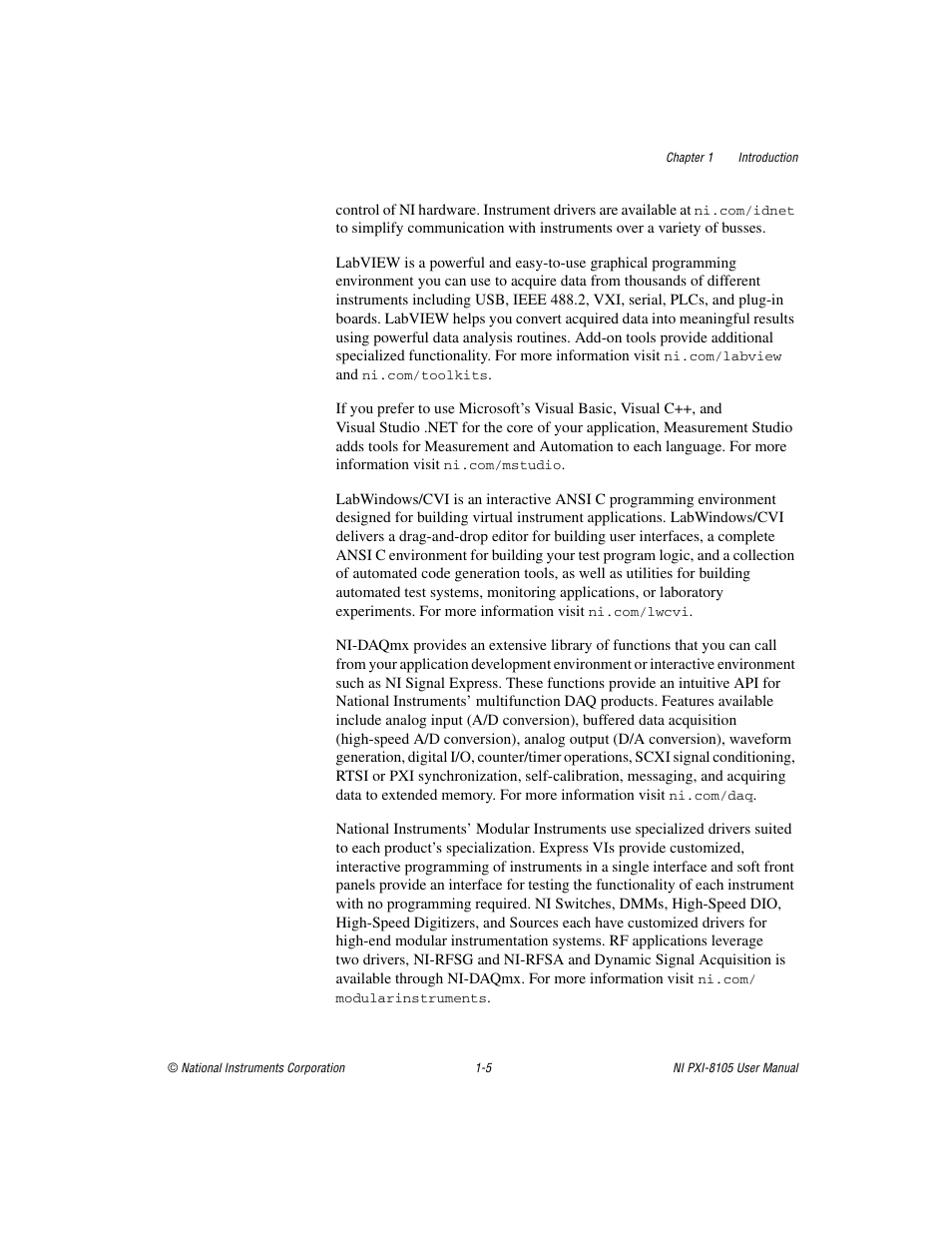 National Instruments PXI NI PXI-8105 User Manual | Page 13 / 73