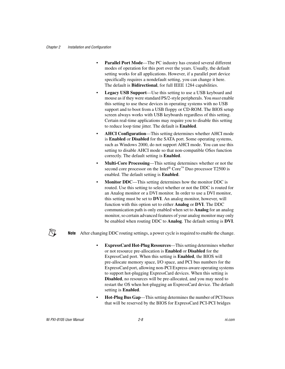 National Instruments PXI NI PXI-8105 User Manual | Page 22 / 73