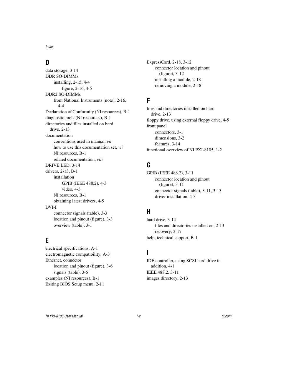 National Instruments PXI NI PXI-8105 User Manual | Page 70 / 73