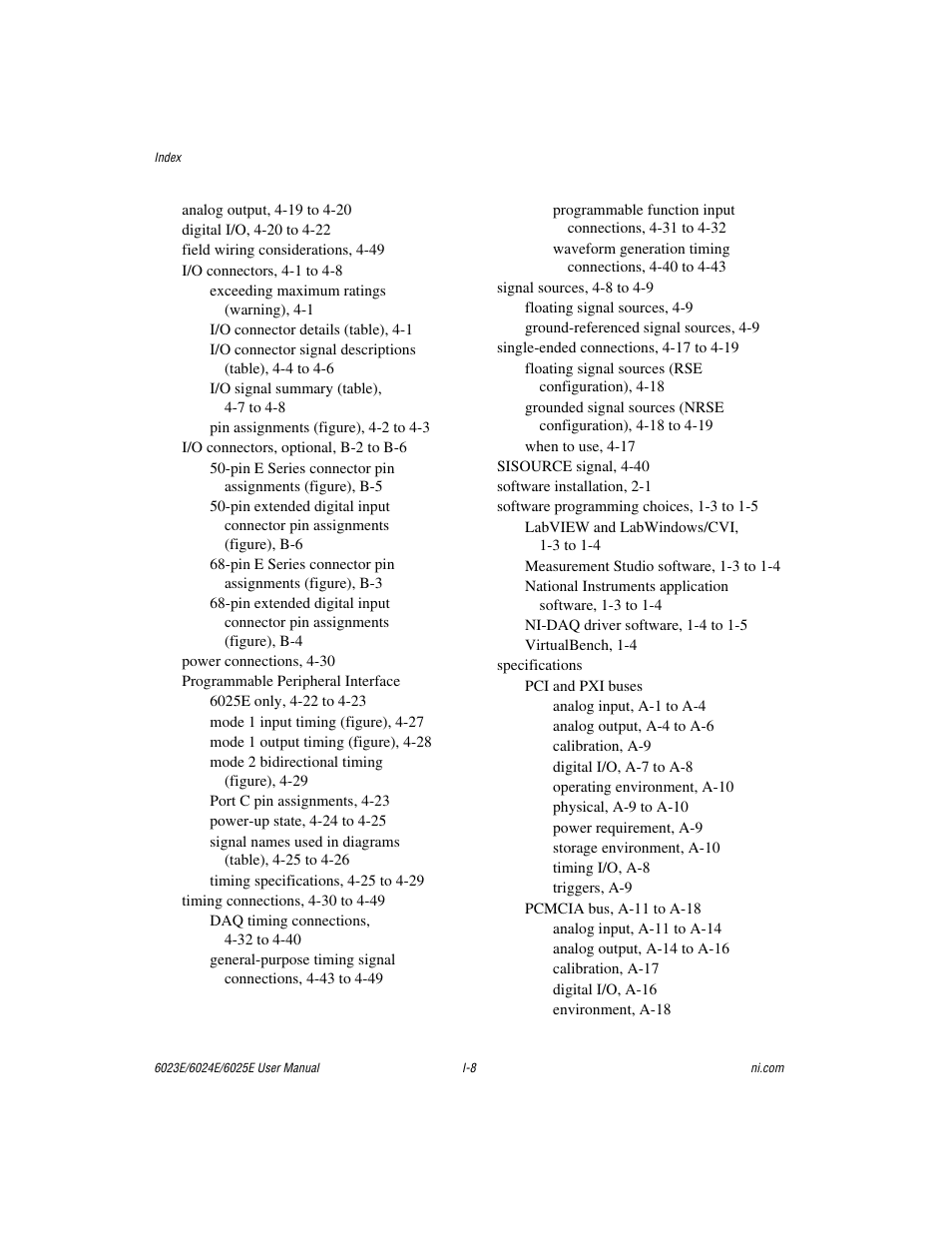 National Instruments 6023E User Manual | Page 134 / 136