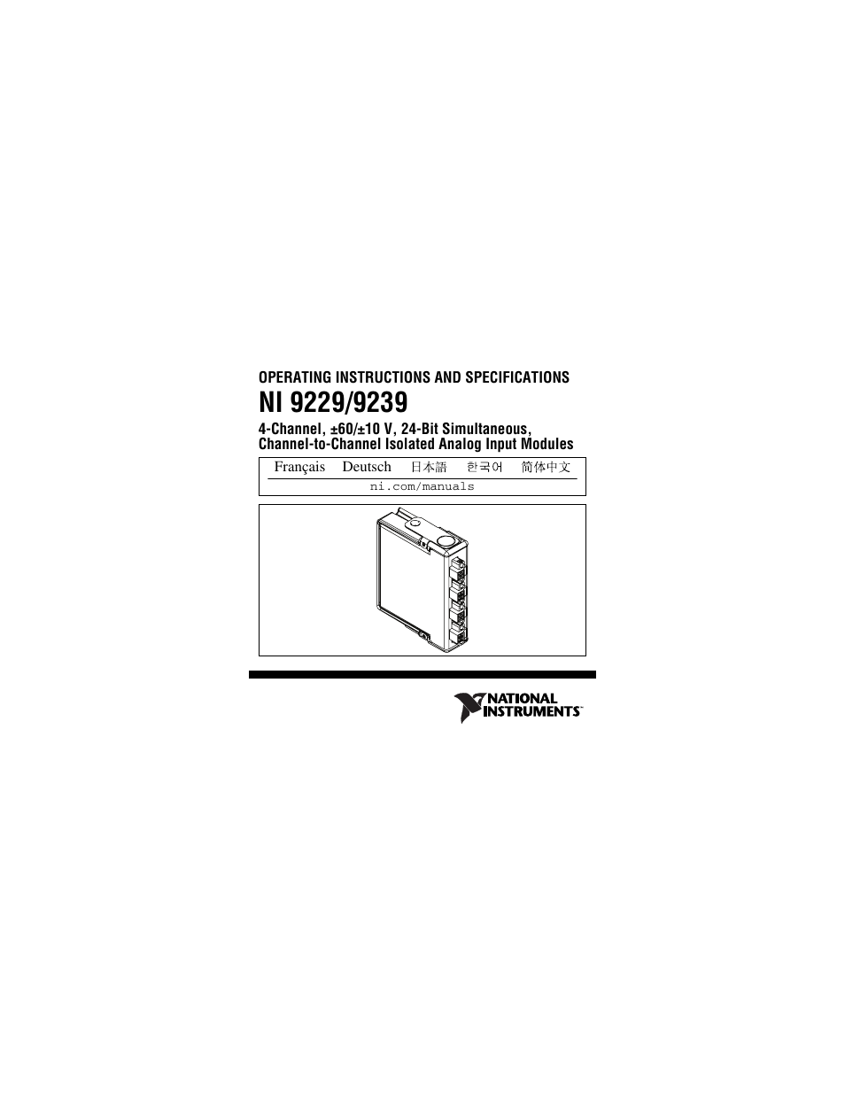 National Instruments NI 9229 User Manual | 34 pages
