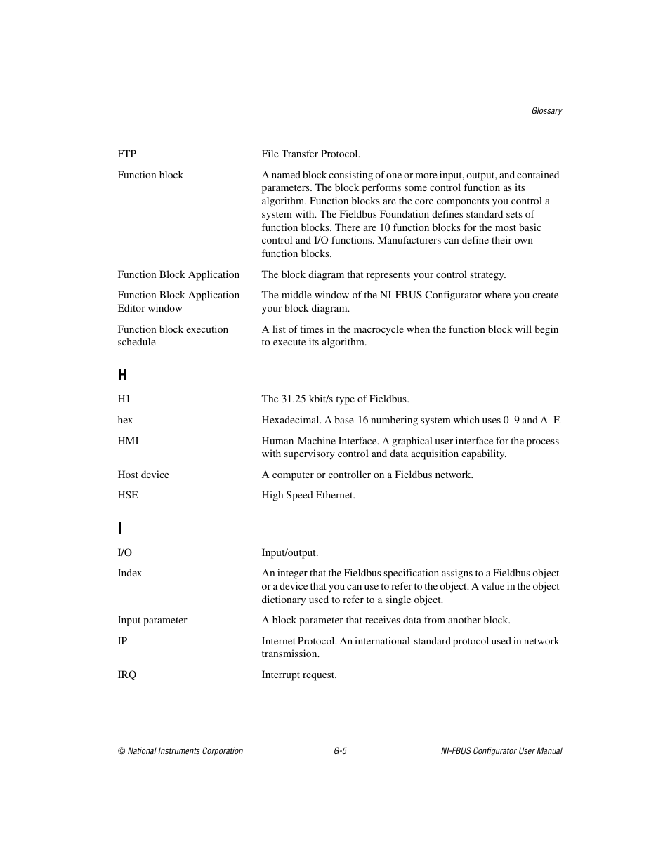 Function block application | National Instruments NI-FBUS User Manual | Page 141 / 157