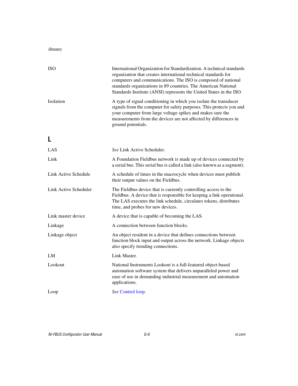 Linkage | National Instruments NI-FBUS User Manual | Page 142 / 157