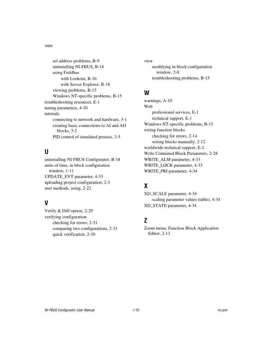 National Instruments NI-FBUS User Manual | Page 157 / 157