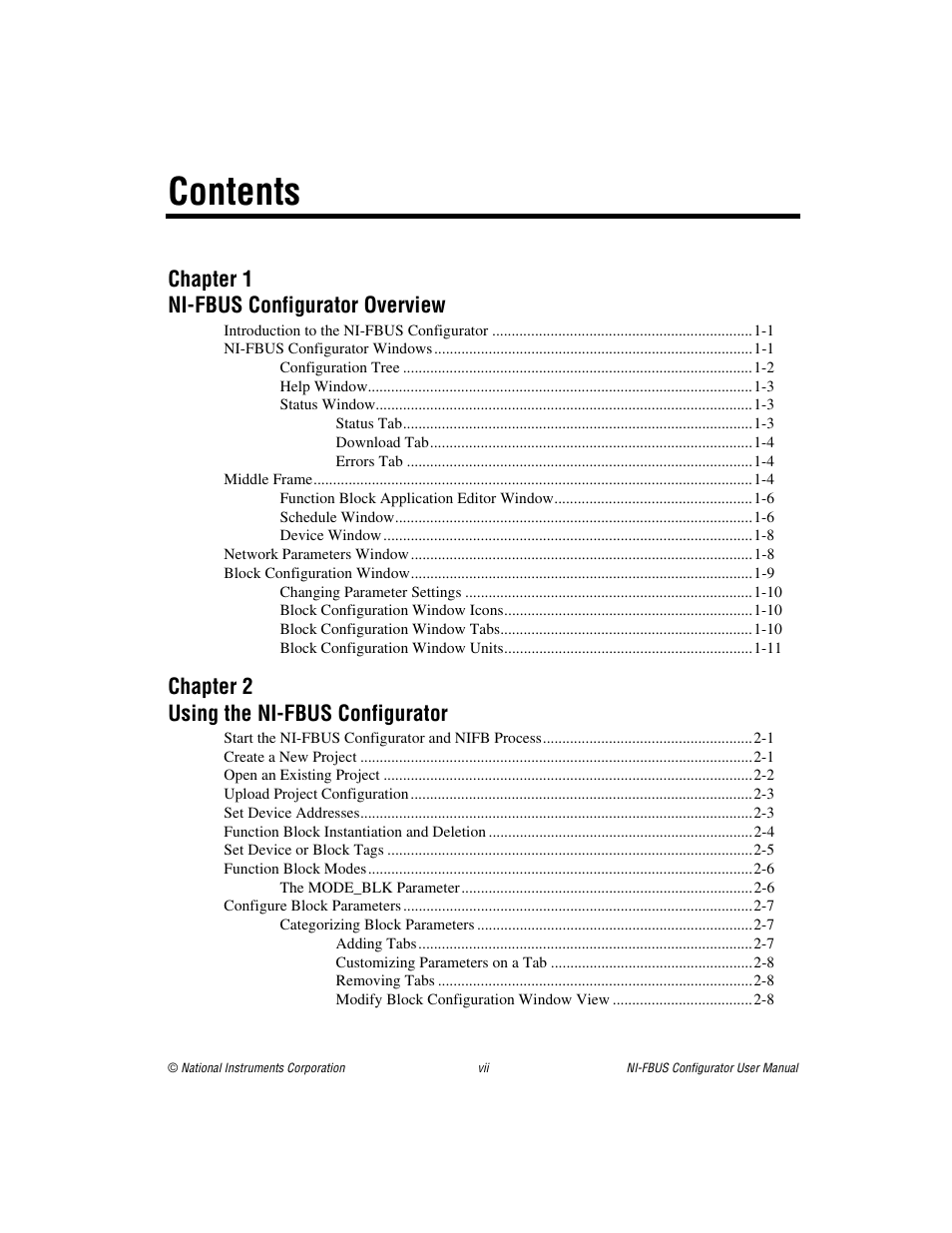 National Instruments NI-FBUS User Manual | Page 6 / 157