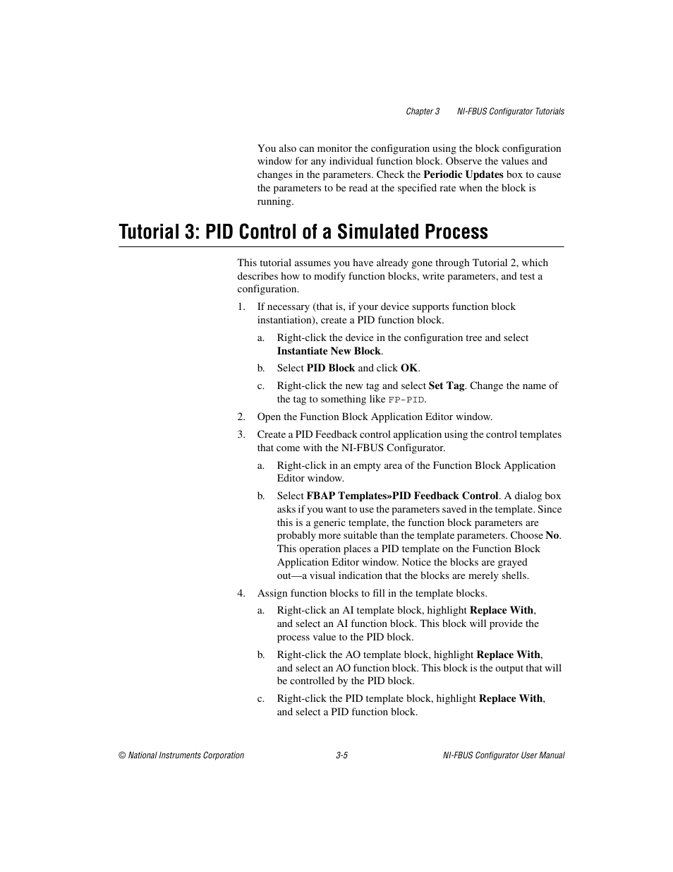 Tutorial 3: pid control of a simulated process, Tutorial 3: pid control of a simulated process -5 | National Instruments NI-FBUS User Manual | Page 63 / 157