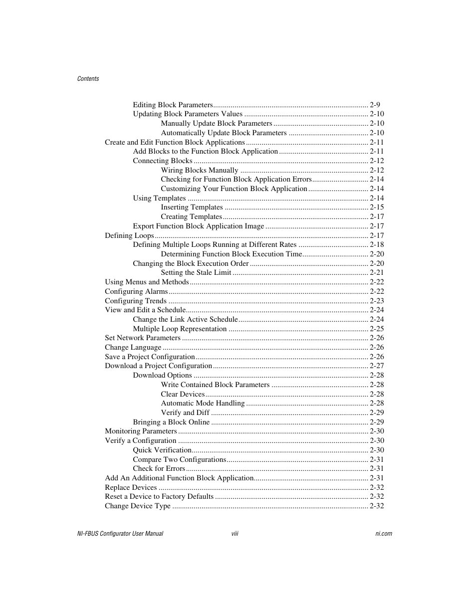 National Instruments NI-FBUS User Manual | Page 7 / 157