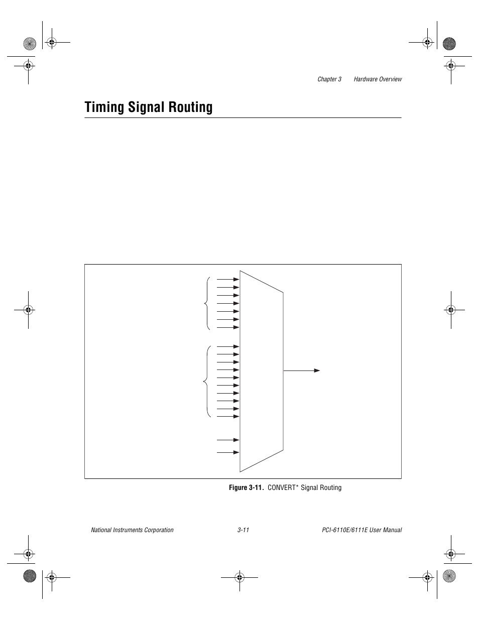 Timing signal routing, Figure 3-11. convert* signal routing, Timing signal routing -11 | Figure 3-11. convert* signal routing -11 | National Instruments PCI-6110E/6111E User Manual | Page 31 / 113