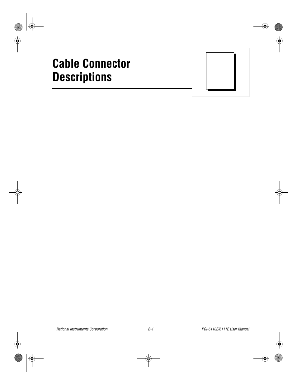 Appendix b cable connector descriptions, Appendix b, cable connector descriptions, Cable connector descriptions | National Instruments PCI-6110E/6111E User Manual | Page 82 / 113