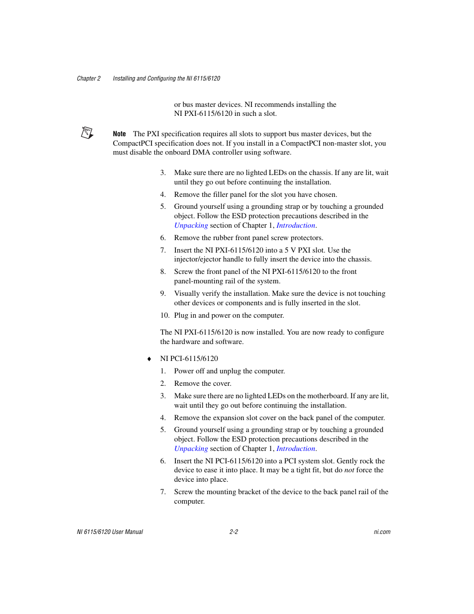National Instruments NI 6115/6120 User Manual | Page 22 / 127