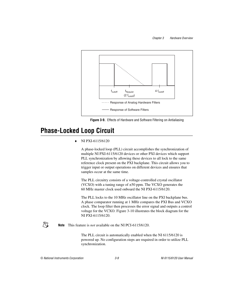 Phase-locked loop circuit, Phase-locked loop circuit -9 | National Instruments NI 6115/6120 User Manual | Page 32 / 127