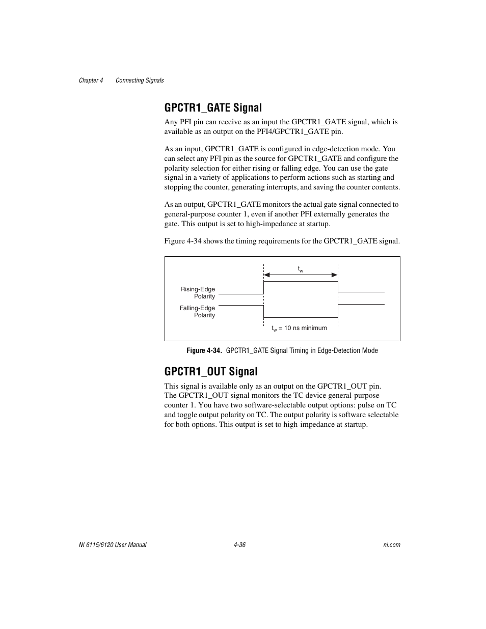 Gpctr1_gate signal, Gpctr1_out signal, Gpctr1_gate signal -36 gpctr1_out signal -36 | National Instruments NI 6115/6120 User Manual | Page 73 / 127