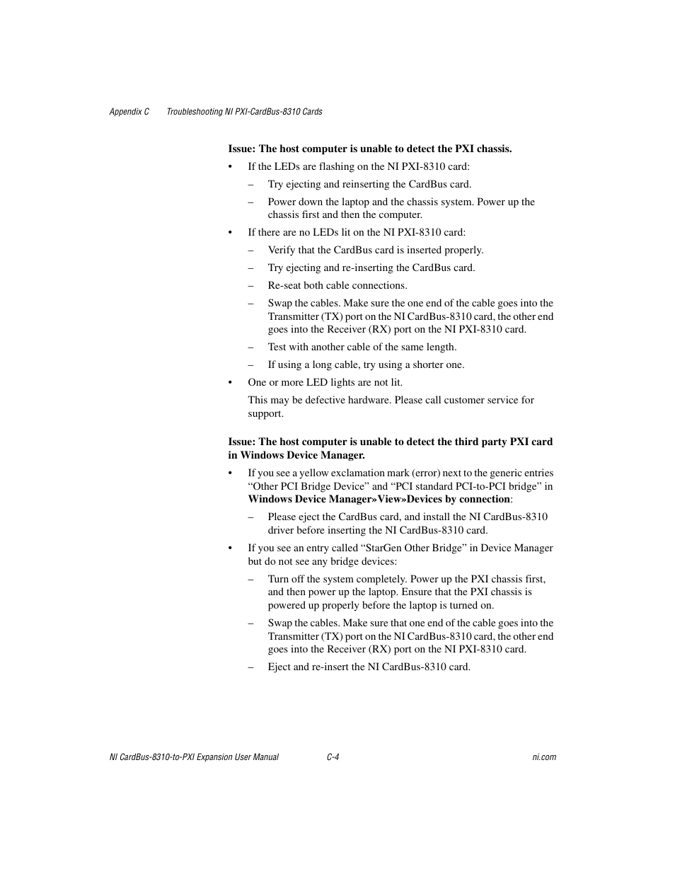 National Instruments NI CardBus-8310-to-PXI Expansion User Manual | Page 34 / 43
