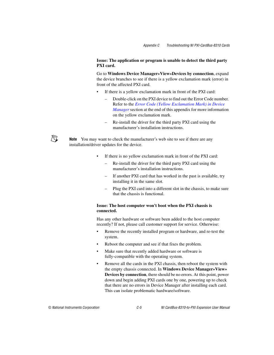 National Instruments NI CardBus-8310-to-PXI Expansion User Manual | Page 35 / 43