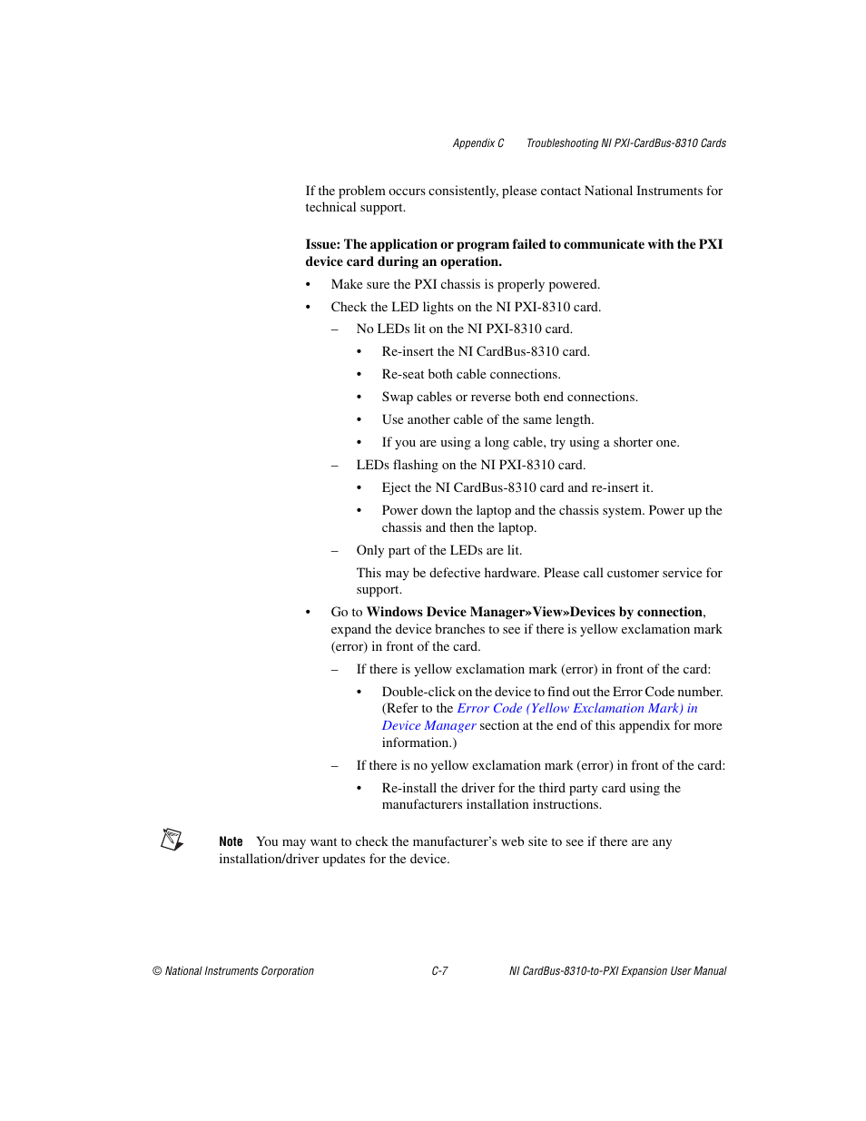 National Instruments NI CardBus-8310-to-PXI Expansion User Manual | Page 37 / 43