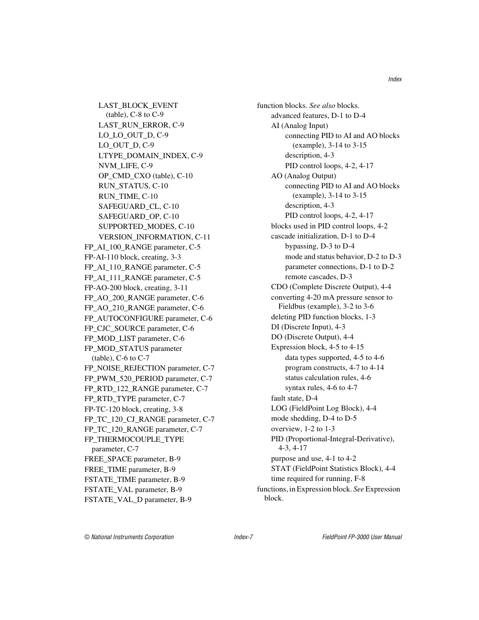 National Instruments FP-3000 User Manual | Page 149 / 155