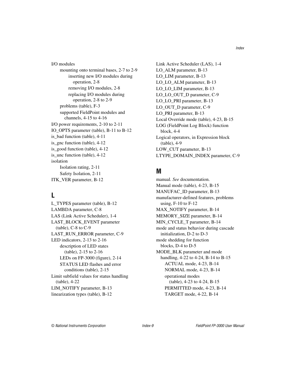 National Instruments FP-3000 User Manual | Page 151 / 155