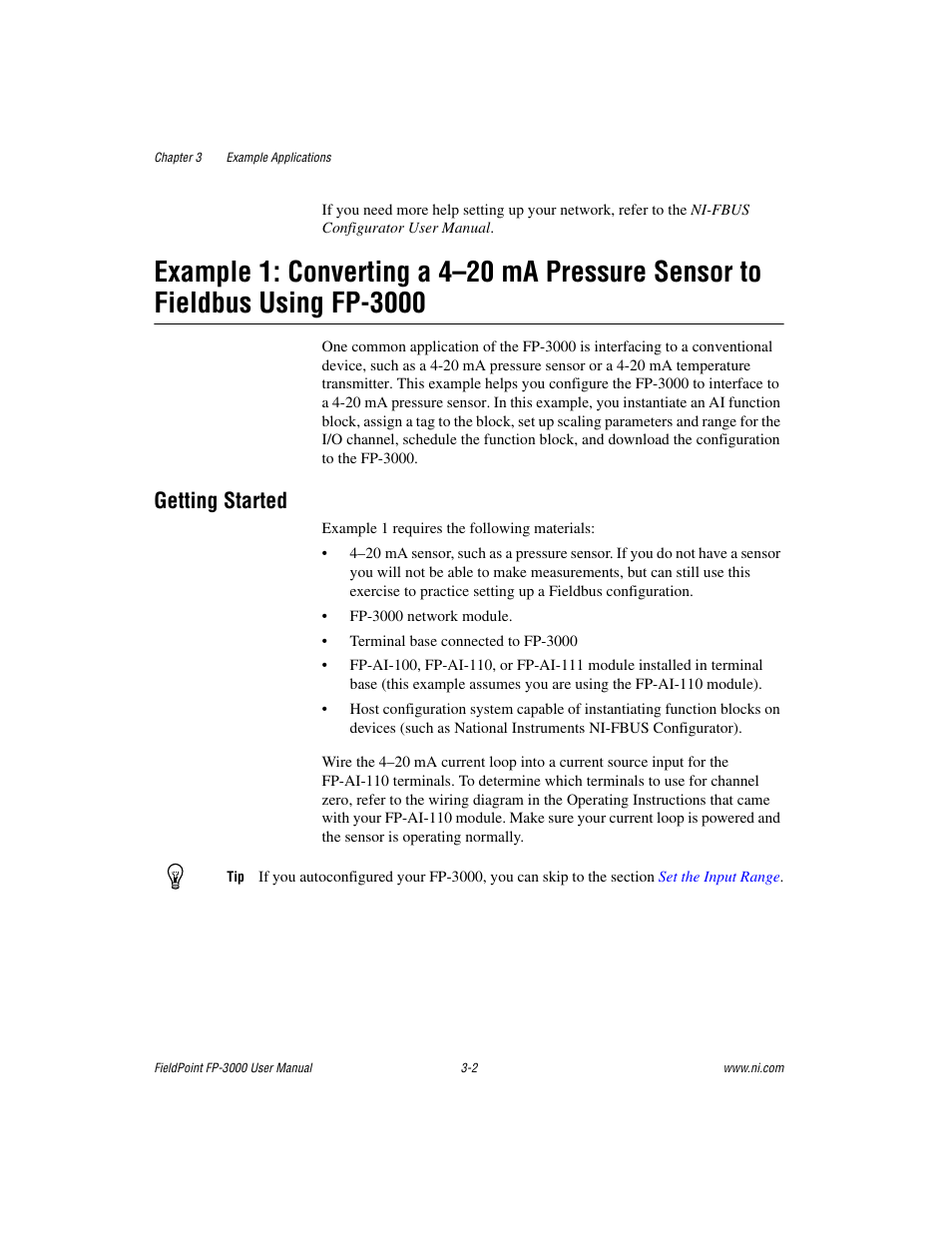 Getting started, Getting started -2 | National Instruments FP-3000 User Manual | Page 37 / 155