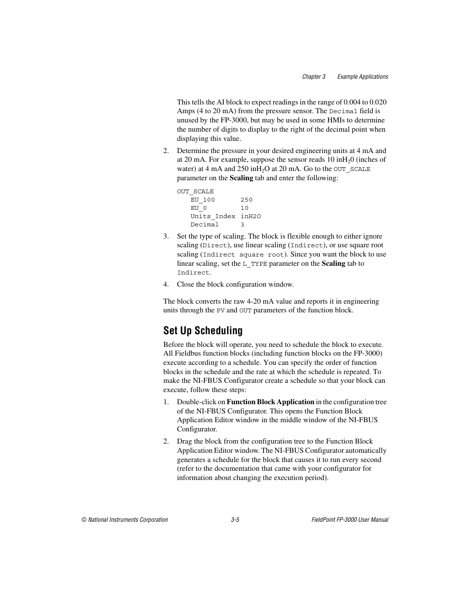 Set up scheduling, Set up scheduling -5 | National Instruments FP-3000 User Manual | Page 40 / 155