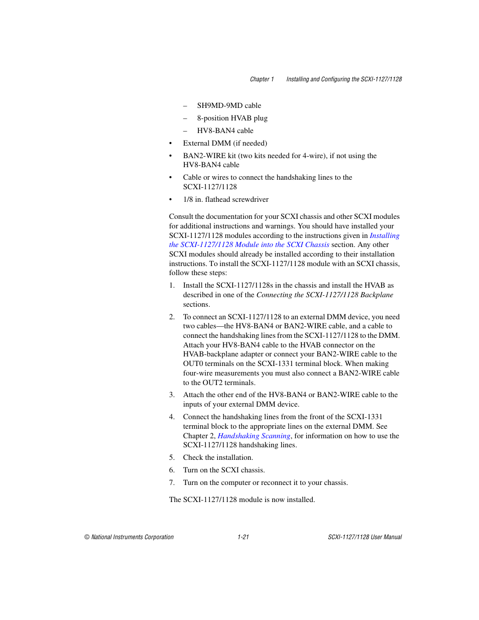 National Instruments SCXI-1127 User Manual | Page 31 / 97