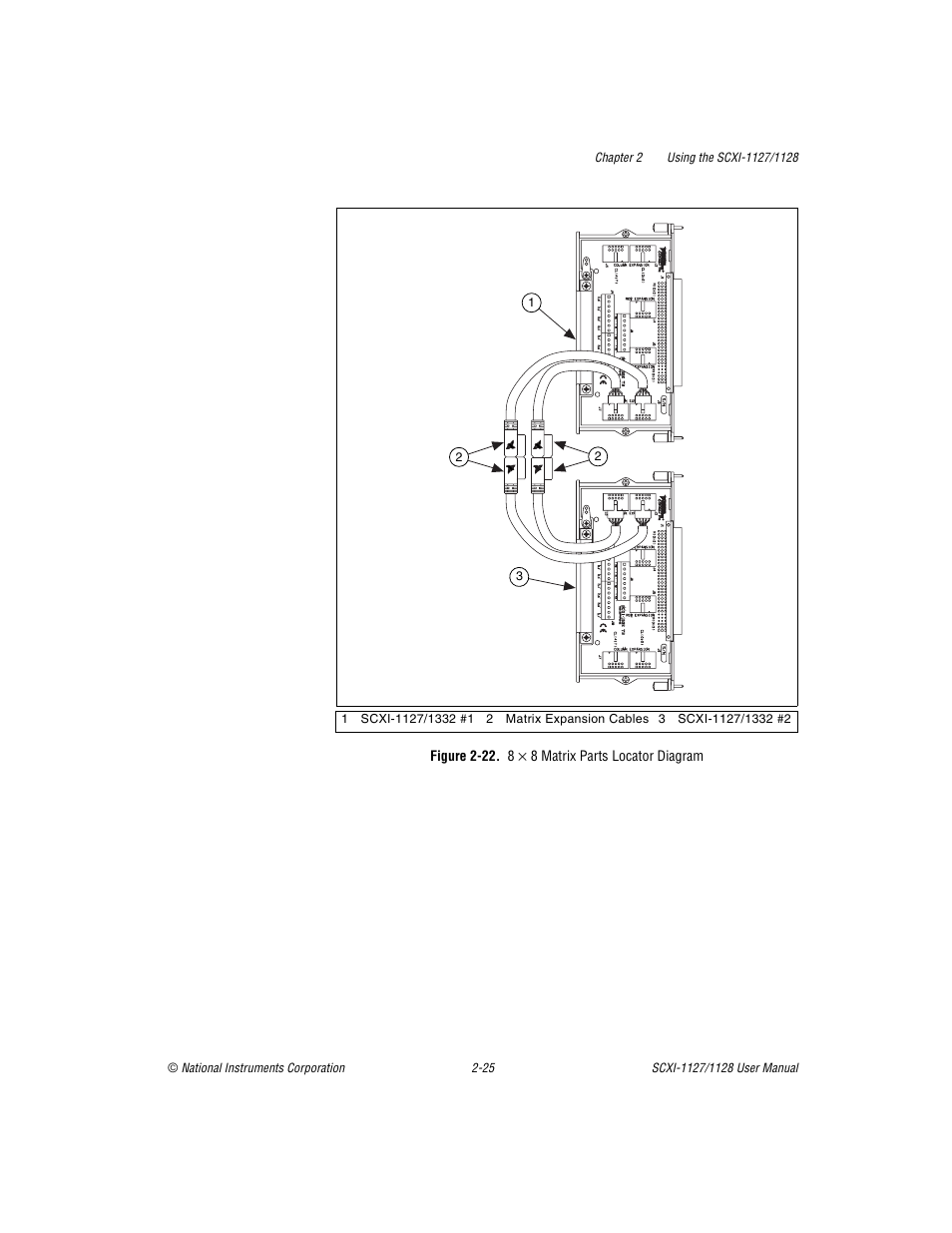 Figure 2-22. 8 x 8 matrix parts locator diagram, Figure 2-22, 8 matrix parts locator diagram -25 | National Instruments SCXI-1127 User Manual | Page 60 / 97