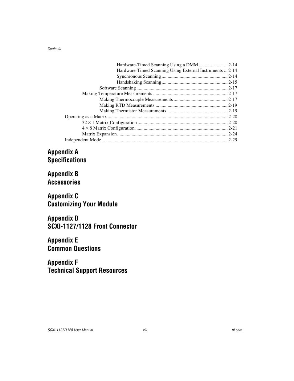 National Instruments SCXI-1127 User Manual | Page 8 / 97